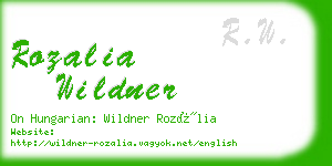 rozalia wildner business card